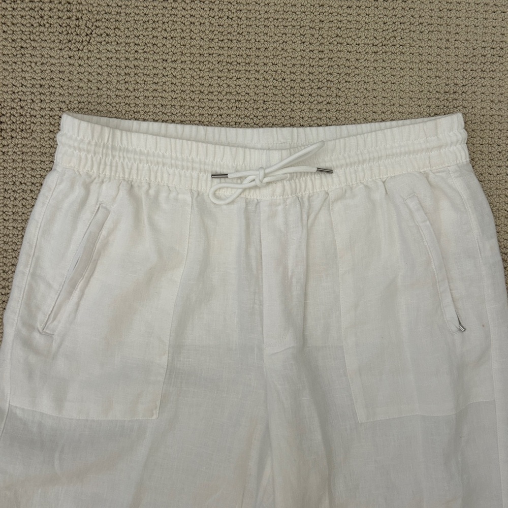 Athleta linen white Drawstring Pants